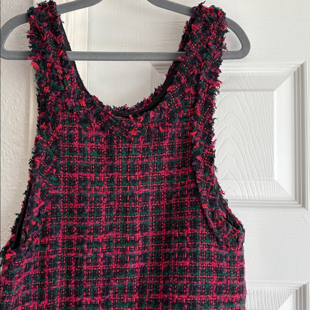 Zara Girls 9 Tweed Overall Dress